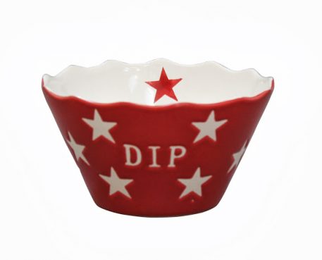 Dip schaal ster rood