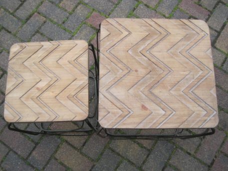 Bijzet-salontafel vierkant set van 2 - Afbeelding 2