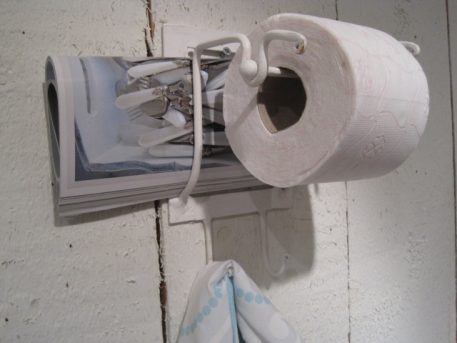 Toiletrolhouder antiek wit - Afbeelding 2