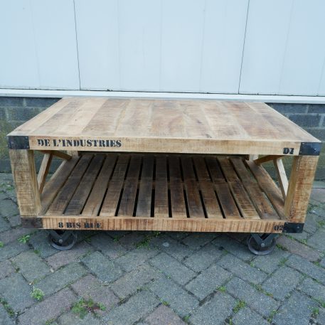 Bijzet-salontafel Cross op wielen - Afbeelding 3