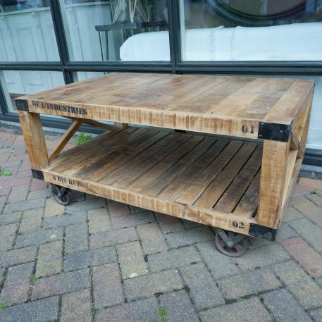 Bijzet-salontafel Cross op wielen - Afbeelding 6