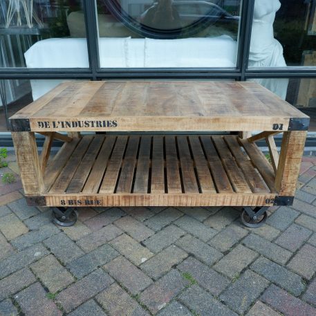 Bijzet-salontafel Cross op wielen - Afbeelding 5