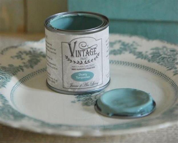 badge Verbanning neem medicijnen JDL Krijtverf Vintage Paint dusty turquoise 100 ml – Mahieu Wonen