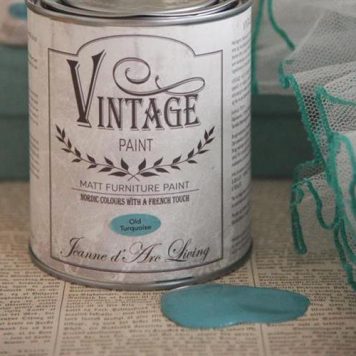 pakket Staat Terzijde JDL Krijtverf Vintage Paint old turquoise 700 ml – Mahieu Wonen