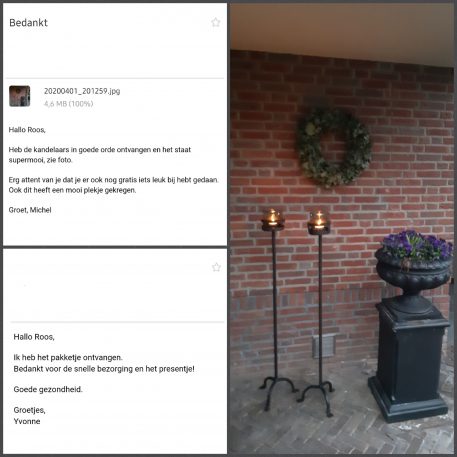 Vloerkandelaar Eddy 126 cm voor stompkaars - Afbeelding 11