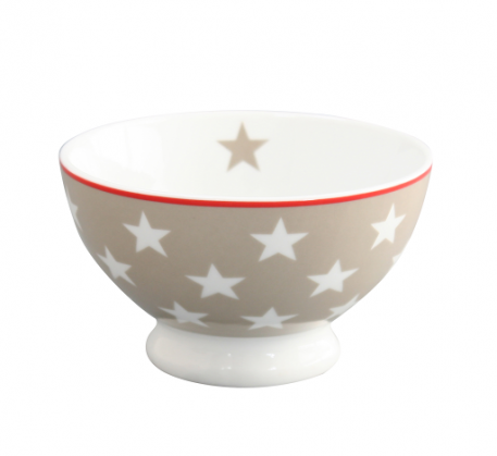 krasilnikoff happy bowl schaal ster taupe