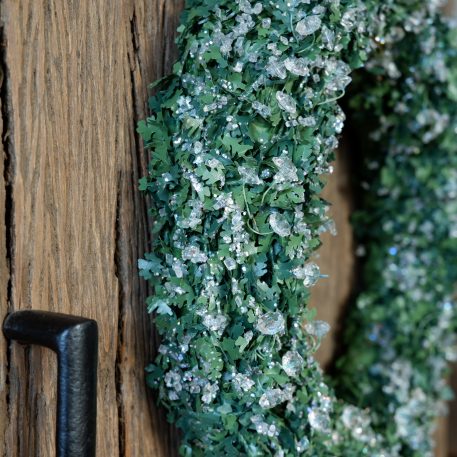 Groene krans met ijskristallen - Afbeelding 4