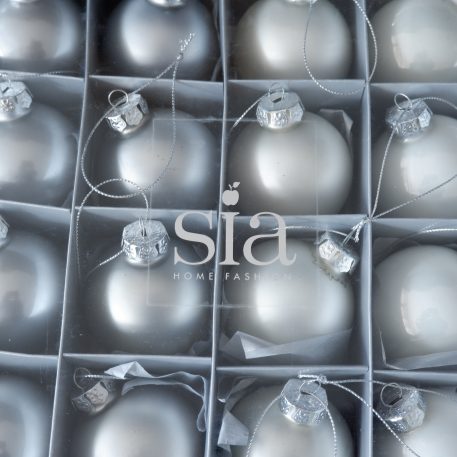 sia home fashion kerstballen grijs zilver wit