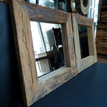 spiegel truckwood 60 x 60 cm vierkant1