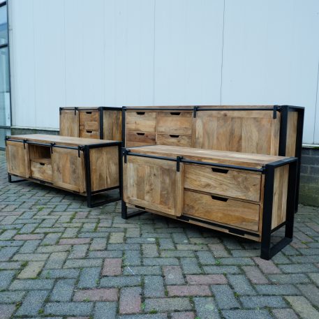Beau travail tv dressoir met schuifdeur en 2 lades UITVERKOCHT - Afbeelding 7