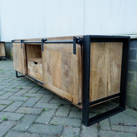 Beau travail tv dressoir 2 schuifdeuren en lade UITVERKOCHT - Afbeelding 2