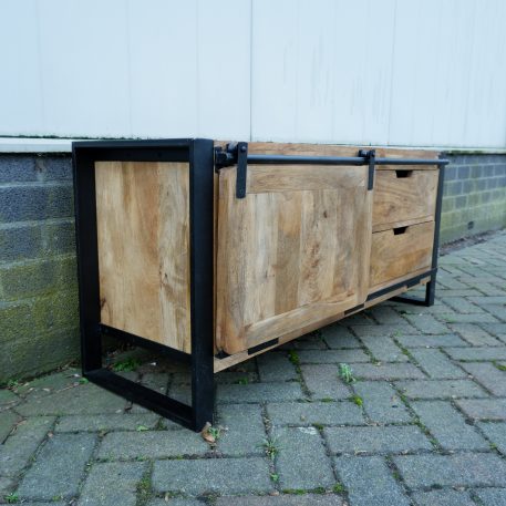 Beau travail tv dressoir met schuifdeur en 2 lades UITVERKOCHT - Afbeelding 3