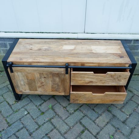 Beau travail tv dressoir met schuifdeur en 2 lades UITVERKOCHT - Afbeelding 4
