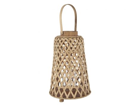 bamboo hurricane conical hoog 39.5 cm diameter 25.5 cm ib-laursen bamboo lantaarn conisch