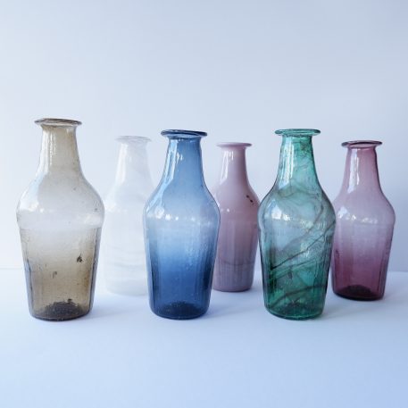 ib-laursen gerecycled glas vaasjes unique 6 kleuren hoog 16.5 cm diameter 7 cm