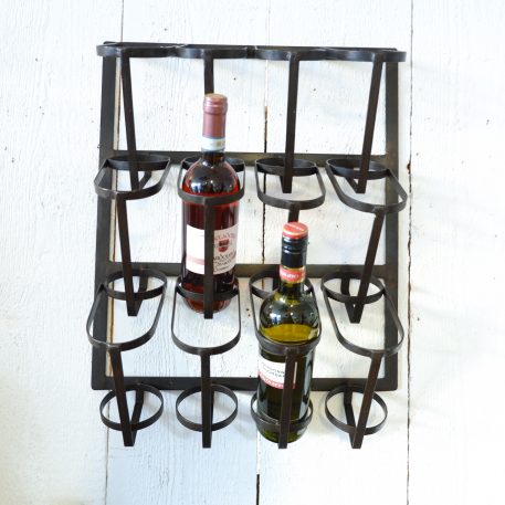 12 flessen wijnwandrek smeedijzer hoog 60 cm breed 46 cm diep 17.5 cm4