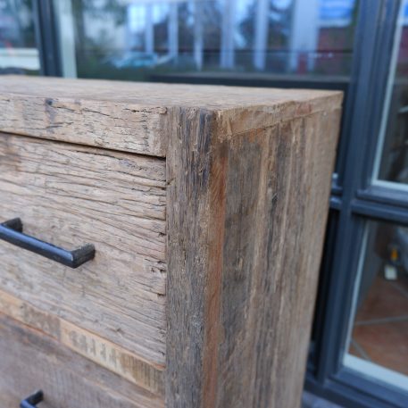 Ladekast Cardiff 3 lades oud vergrijsd hout - Afbeelding 7
