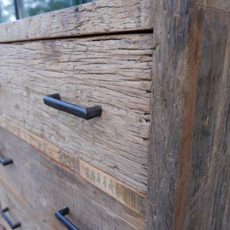 Ladekast Cardiff 3 lades oud vergrijsd hout - Afbeelding 8