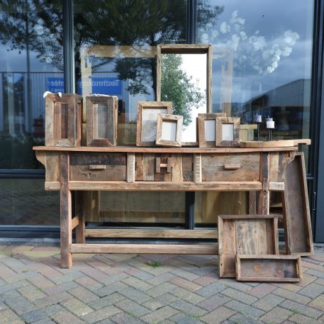 Sidetable 2 lades en deurtjes Truckwood - Afbeelding 7