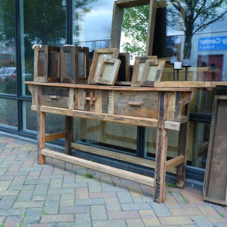 Sidetable 2 lades en deurtjes Truckwood - Afbeelding 3