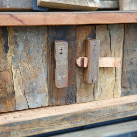 Sidetable 2 lades en deurtjes Truckwood - Afbeelding 6
