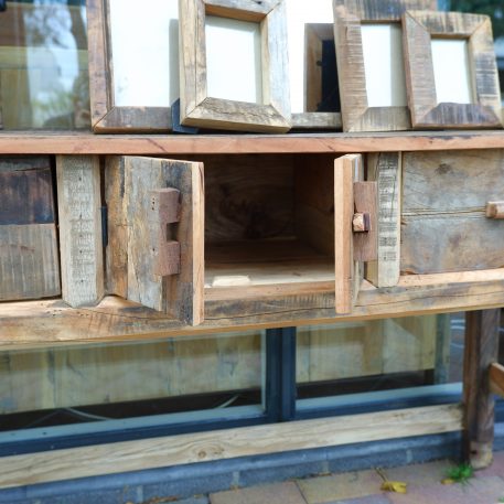 Sidetable 2 lades en deurtjes Truckwood - Afbeelding 5