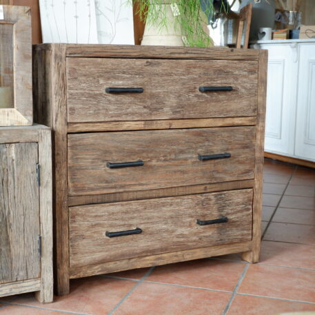 Ladekast Cardiff 3 lades oud vergrijsd hout - Afbeelding 3