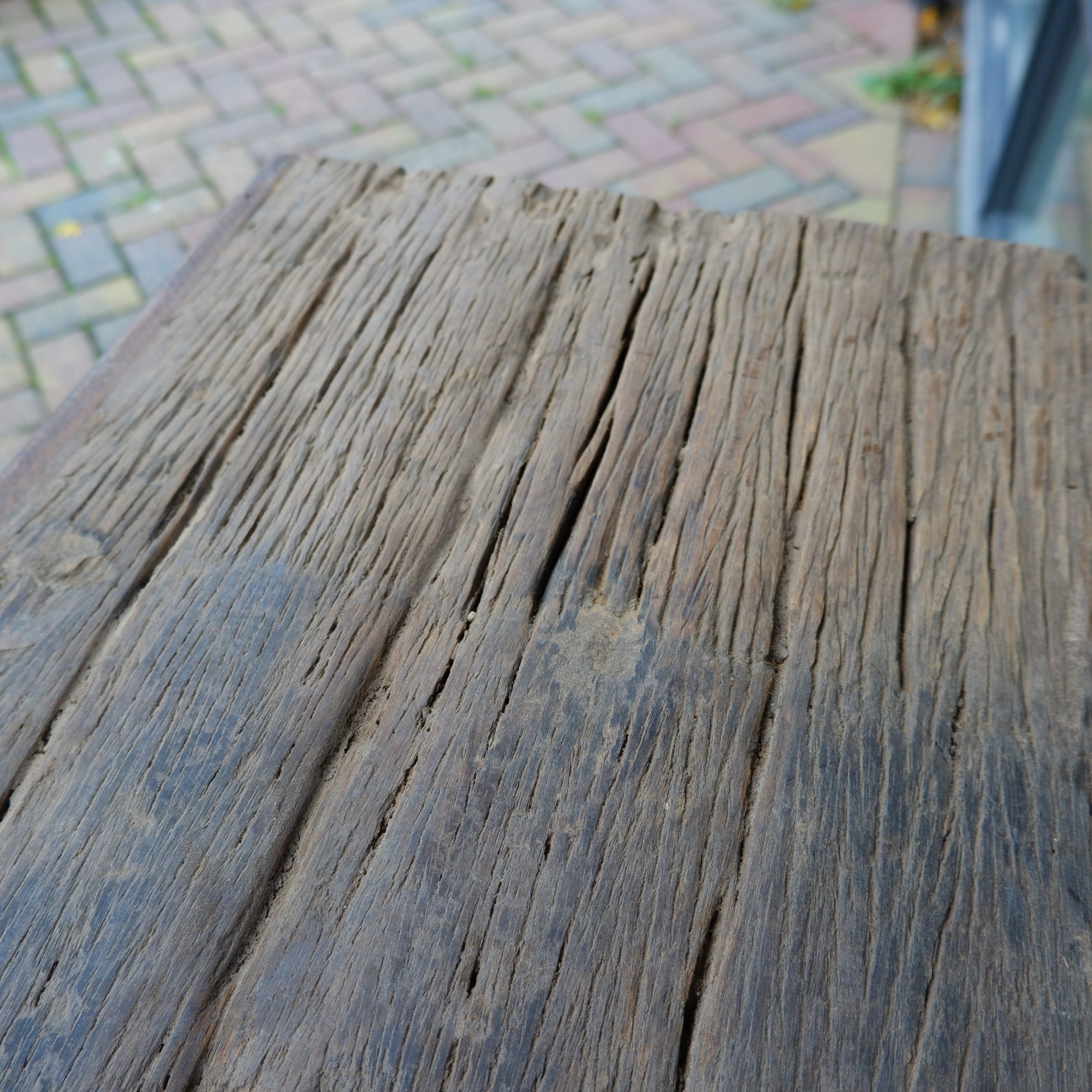 Tv dressoir Wenen 4 deuren oud vergrijsd hout - Afbeelding 11