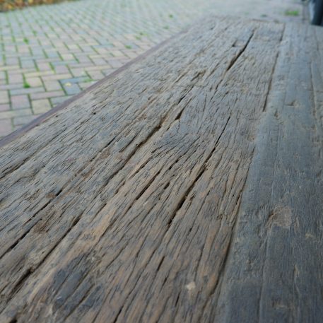 Tv dressoir Wenen 4 deuren oud vergrijsd hout - Afbeelding 8