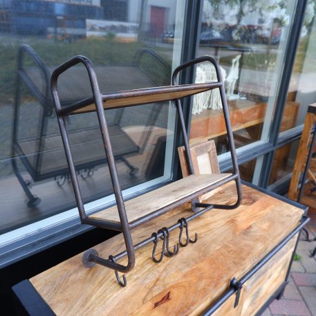 Wandrek 2 planken 6 kapstokhaken UITVERKOCHT - Afbeelding 6