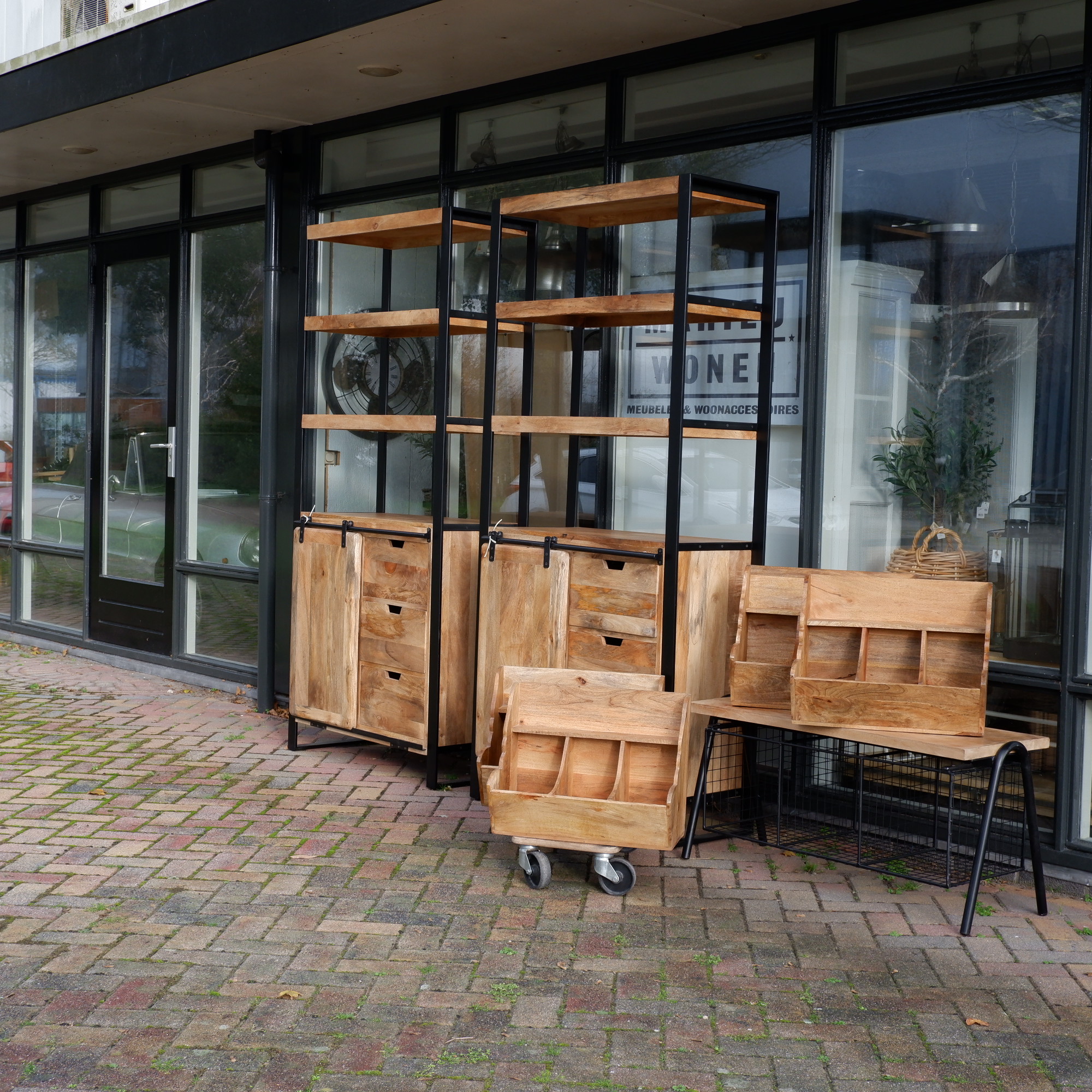 Beau travail boekenkast met schuifdeur en 3 lades VERWACHT EIND AUGUSTUS - Afbeelding 21
