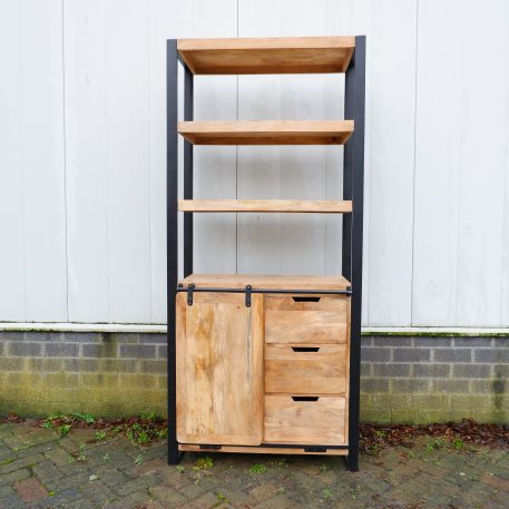 Beau travail boekenkast met schuifdeur en 3 lades - Afbeelding 11