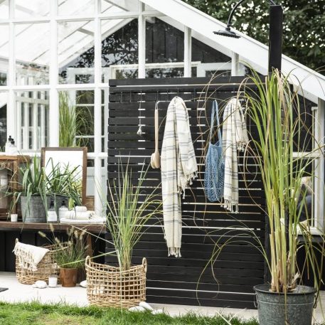 Hammam doek off white met zwart streepje - Afbeelding 3
