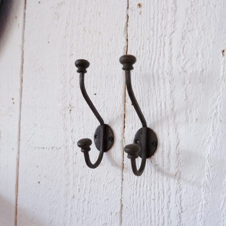 Kapstokhaak dubbel met knop - Afbeelding 2