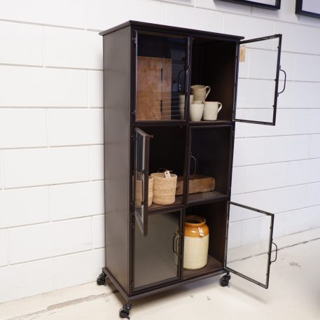 Bruin metalen deeldeur lockerkast - Afbeelding 4
