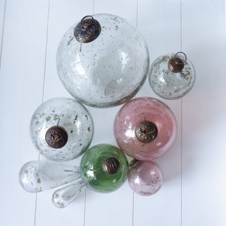 Kerstbal glas metal chips clear - Afbeelding 11