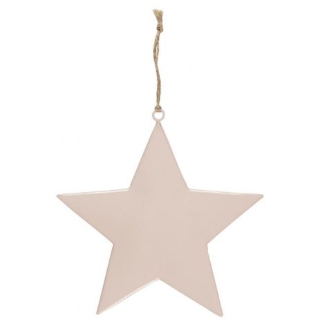 ster roze metaal hoog 15 cm breed 15 cm star for hanging with jute string ib-laursen5