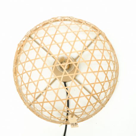 Bamboo wandlamp rond - Afbeelding 3