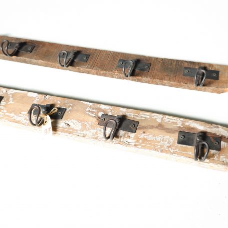 Barnwood wandplank met 5 kapstok haken UITVERKOCHT - Afbeelding 2