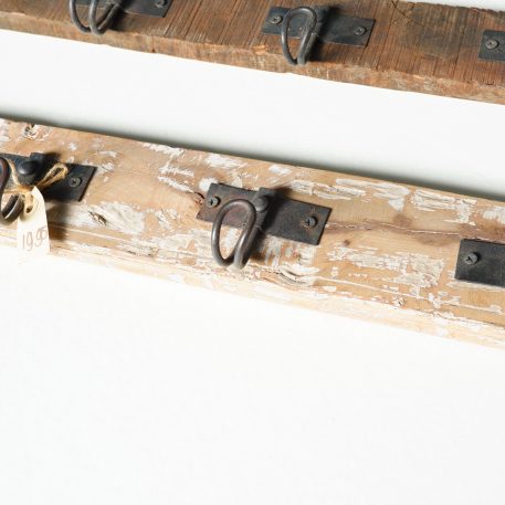 Barnwood wandplank met 5 kapstok haken UITVERKOCHT - Afbeelding 3