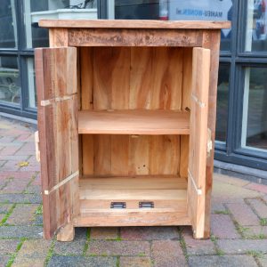 barnwood nachtkastje 2 deuren hoog 70 cm breed 55 cm diep 40 cm oud historisch hout truckwood1