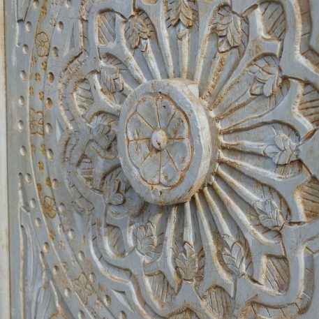 Antiek grijs dressoir Carving 3 deuren - Afbeelding 9
