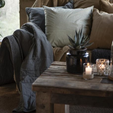 Plaid donker grijs Vintage 130x180 cm UITVERKOCHT - Afbeelding 9