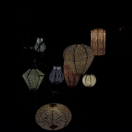 Balloon solar lampion Ø30 cm licht taupe UITVERKOCHT - Afbeelding 7