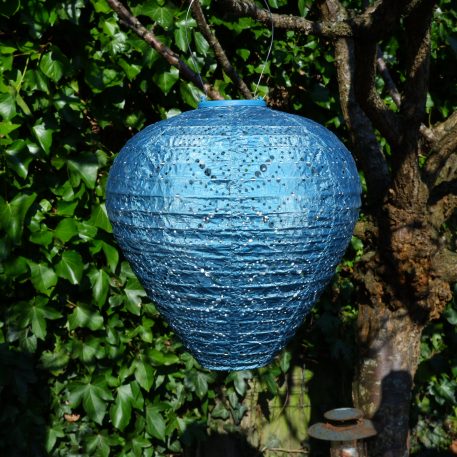 solar balloon lampion diameter 30 cm zee blauw lumiz balloon lantern patern mandela tyvek2