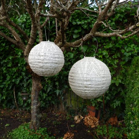 Bol solar lampion Ø30 cm licht taupe - Afbeelding 11