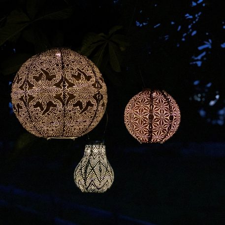 solar bol lampion diameter 30 cm taupe lumiz lantern round patern marrakesh tyvek1