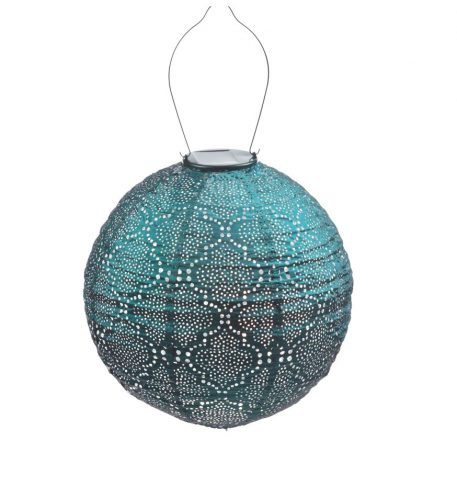 solar bol lampion diameter 30 cm zeeblauw lumiz lantern round patern bazaar tyvek1a