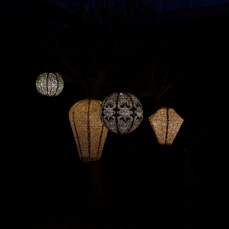 Balloon XL solar lampion Ø35 cm licht taupe - Afbeelding 13