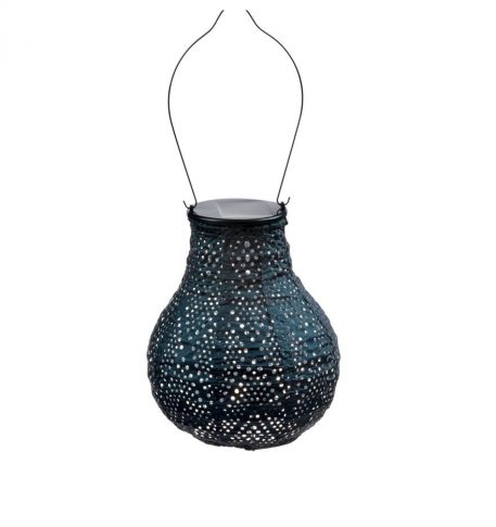 solar bulb lampion diameter 16 cm petrol lumiz bulb lantern patern Ikat tyvek1